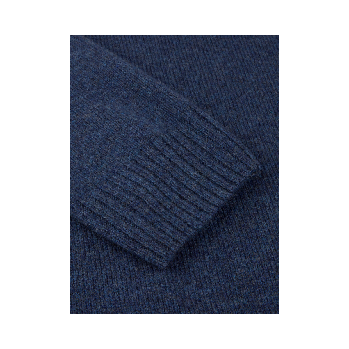 Sweater Knitted Crew Lambs Wool - Dark Blue
