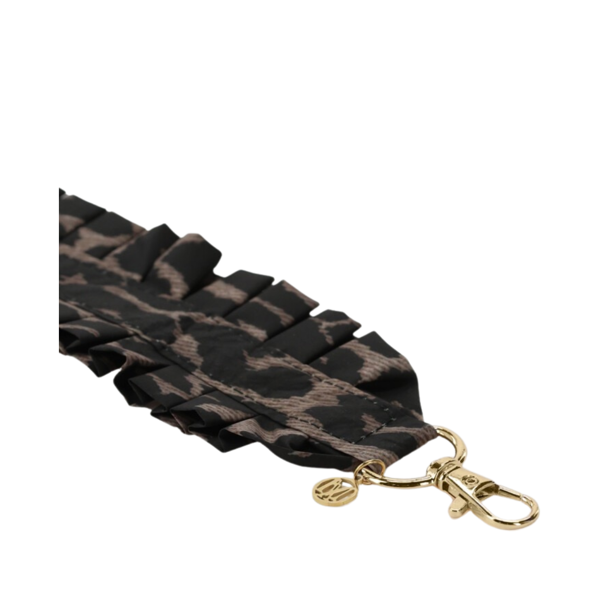 Phone cord ruffle leopard - 100 BROWN