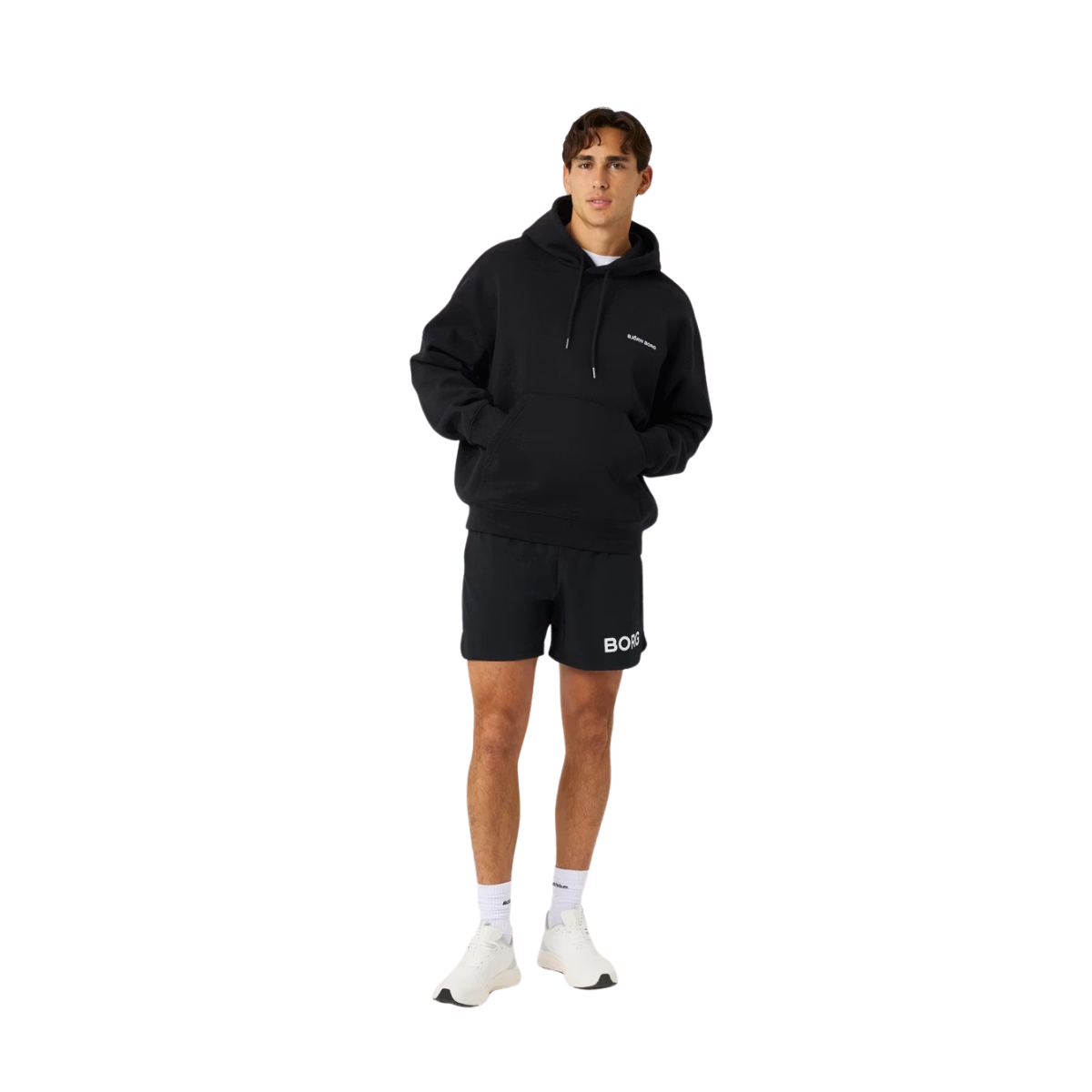 Borg Oversized Hoodie - Black Beauty