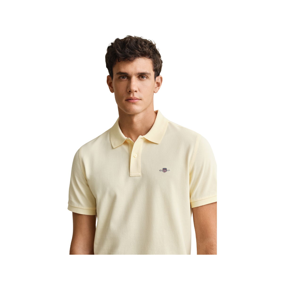 Shield SS Pique Polo - Vanilla Yellow