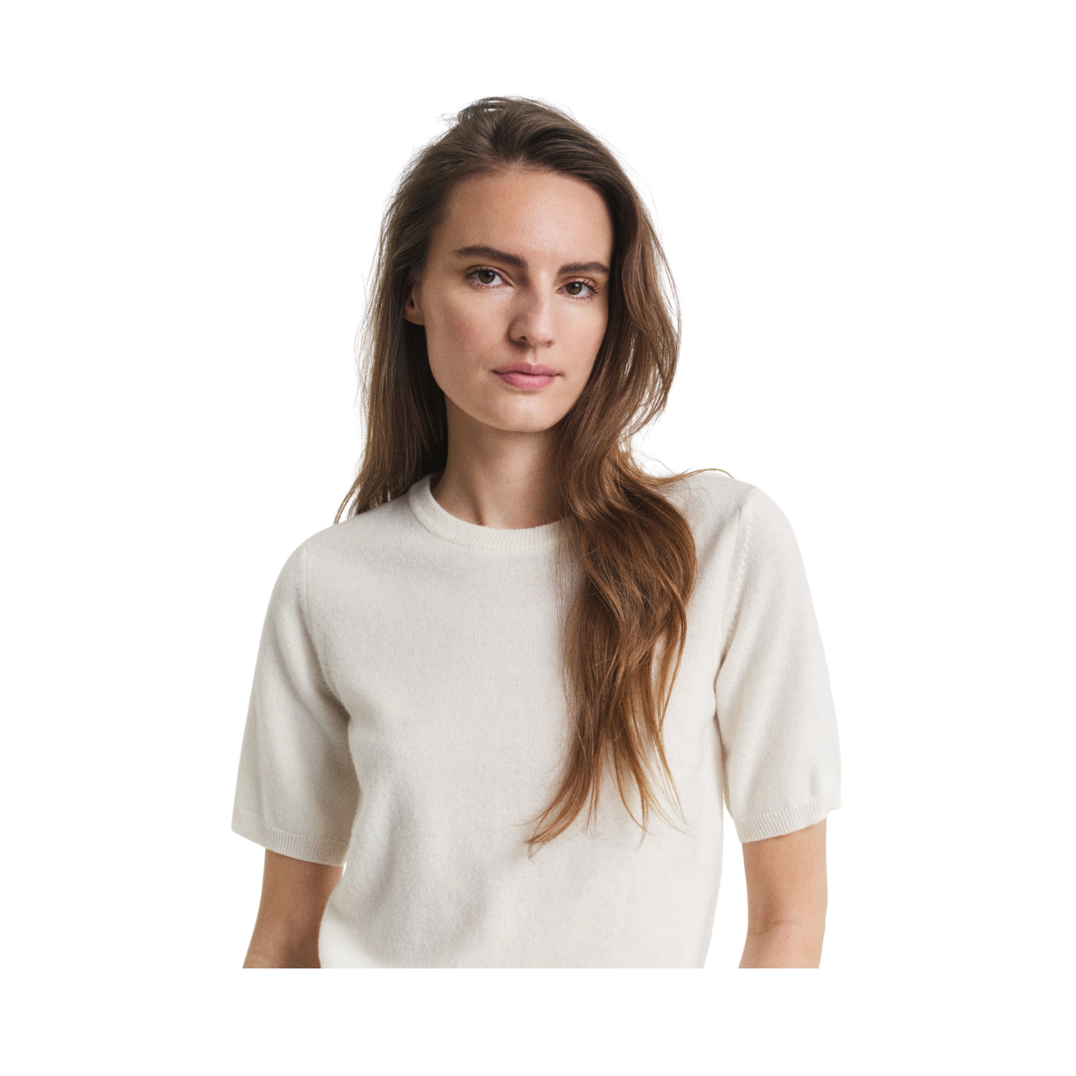 Superfine Lambswool SS C-Neck - Cream