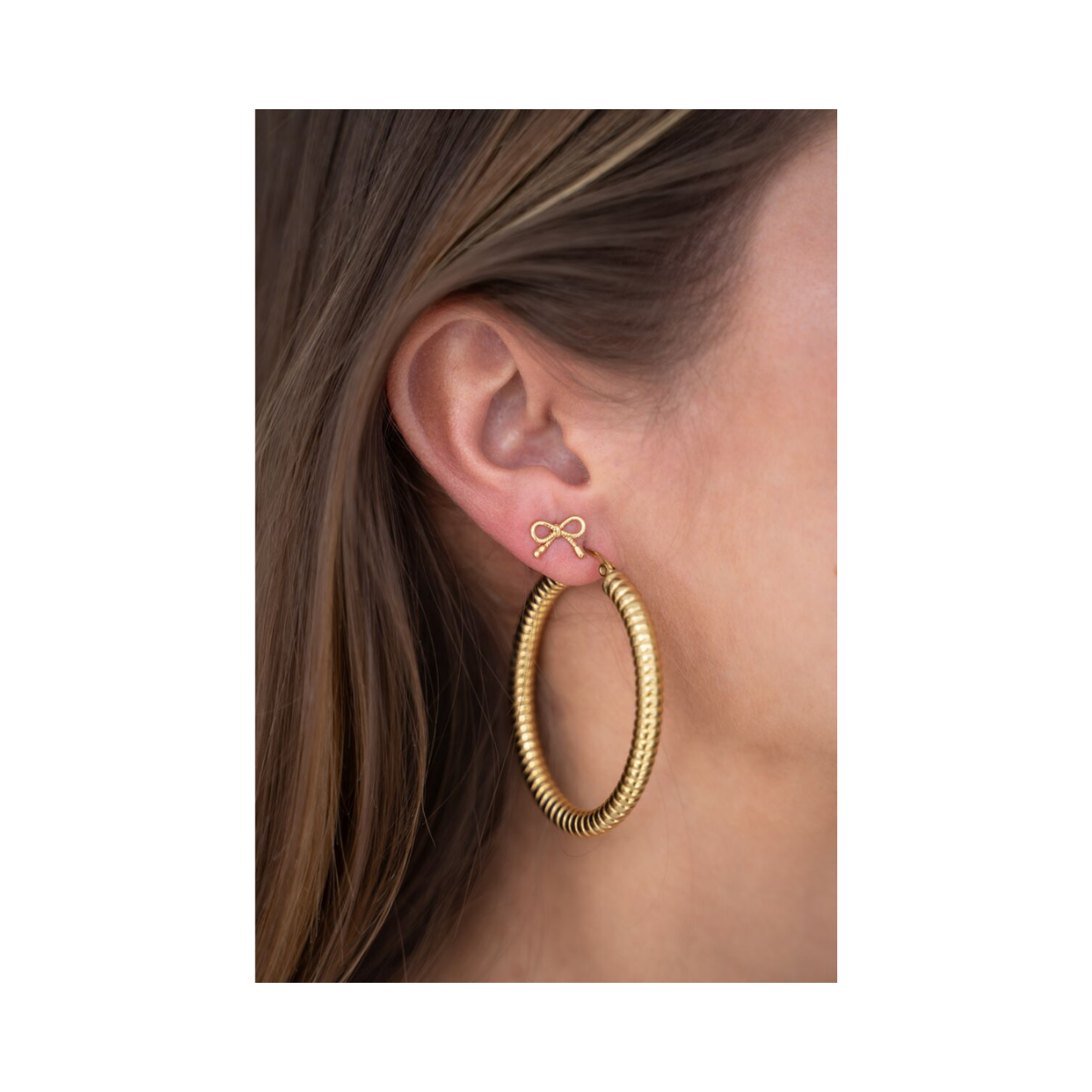 Earstuds bow mini - Gold