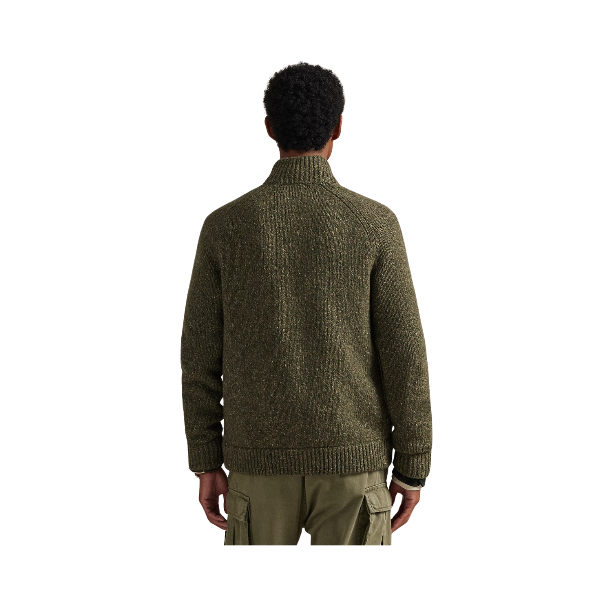 Long Sleeve Cardigan - Olive Marl