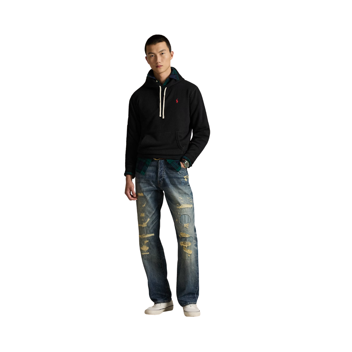 LS Hood Sweater - Black