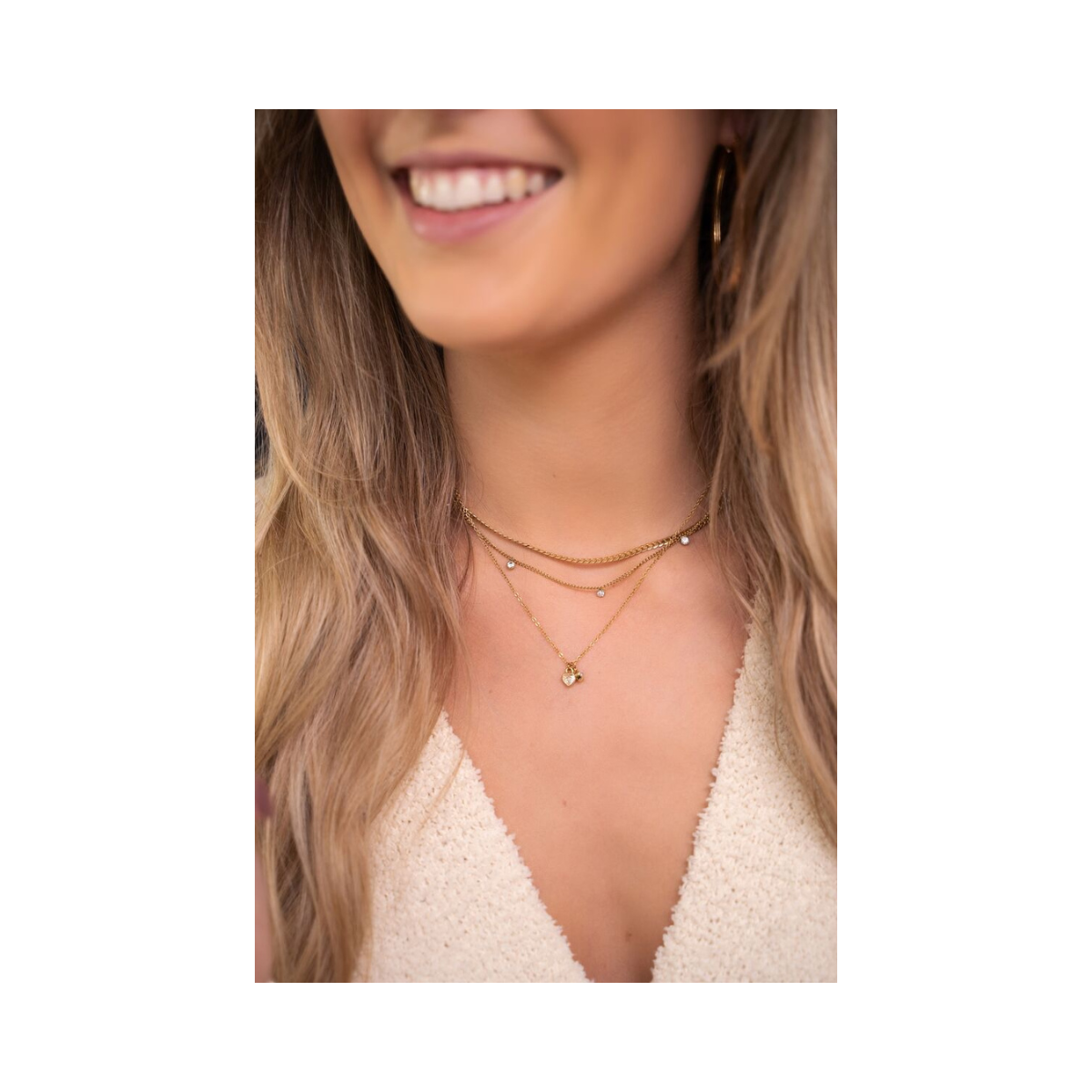 Necklace 2 Heart Stones - 1200 Gold