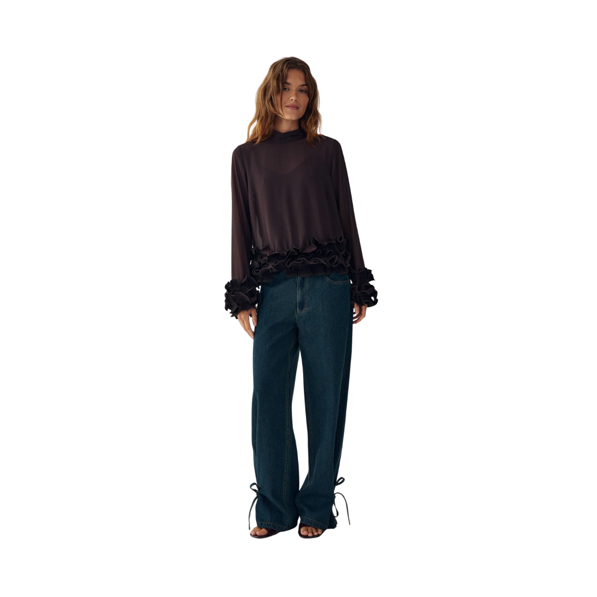 N-Latanietta Blouse - Chocolate