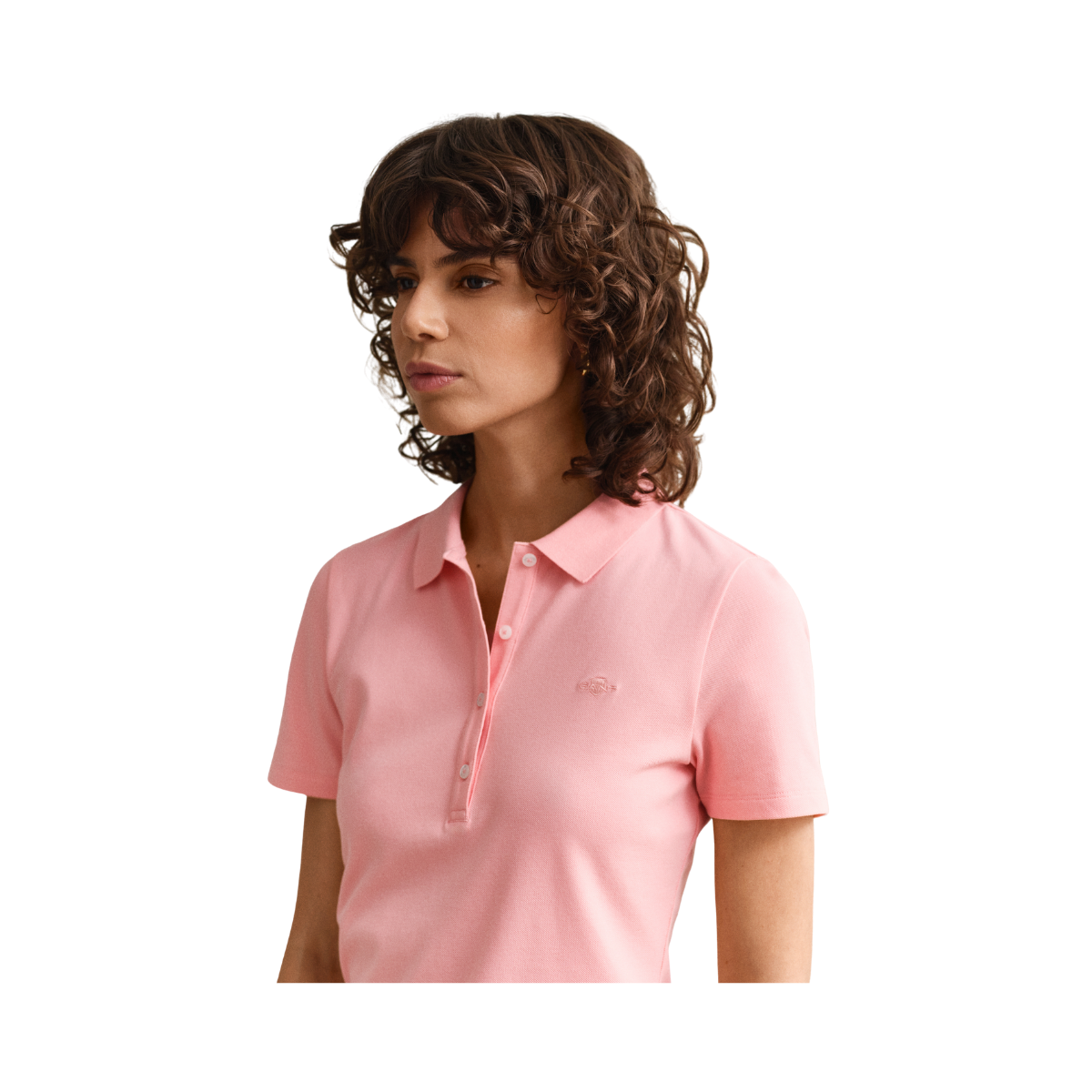 Slim Shield SS Pique Polo - 647 Apricot Pink