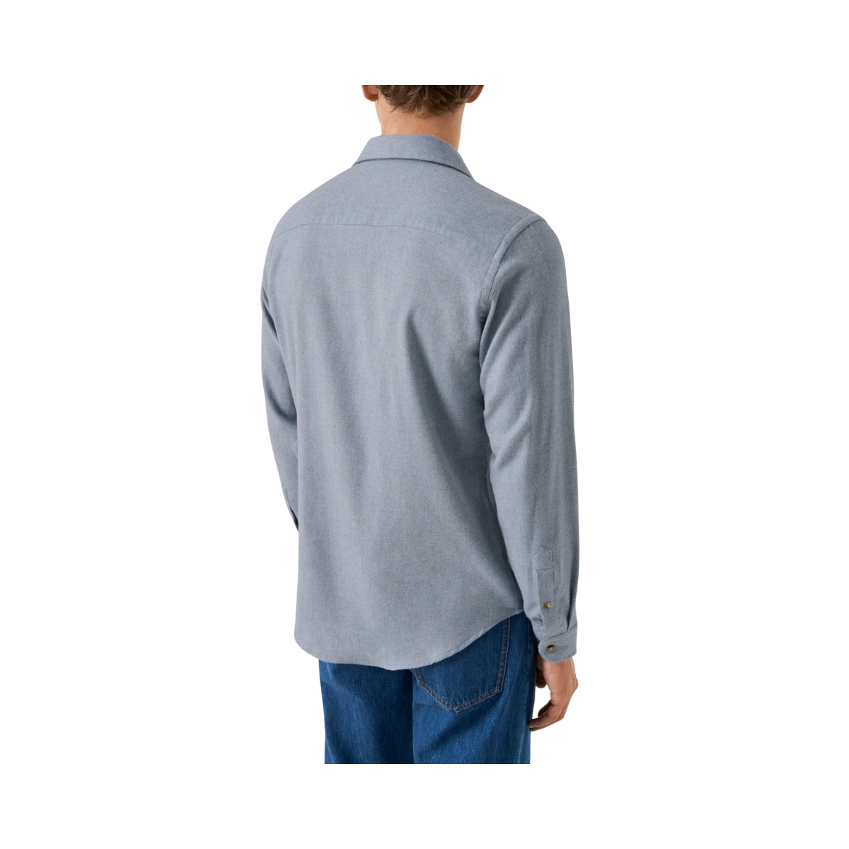 Solid Flannel Shirt - Light Blue