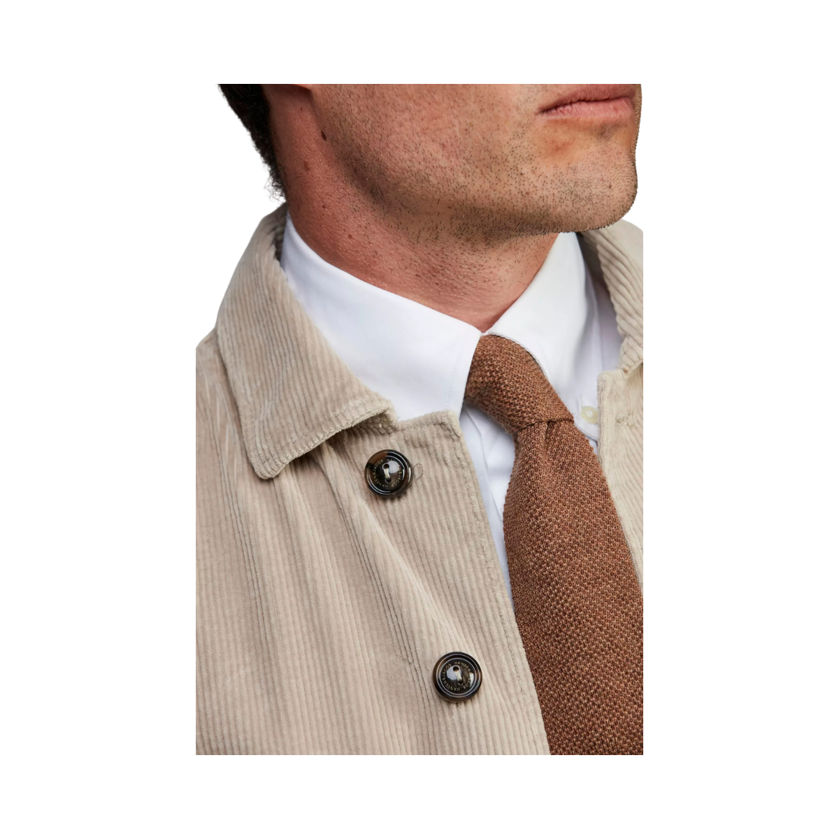 8W Corduroy Overshirt - Beige