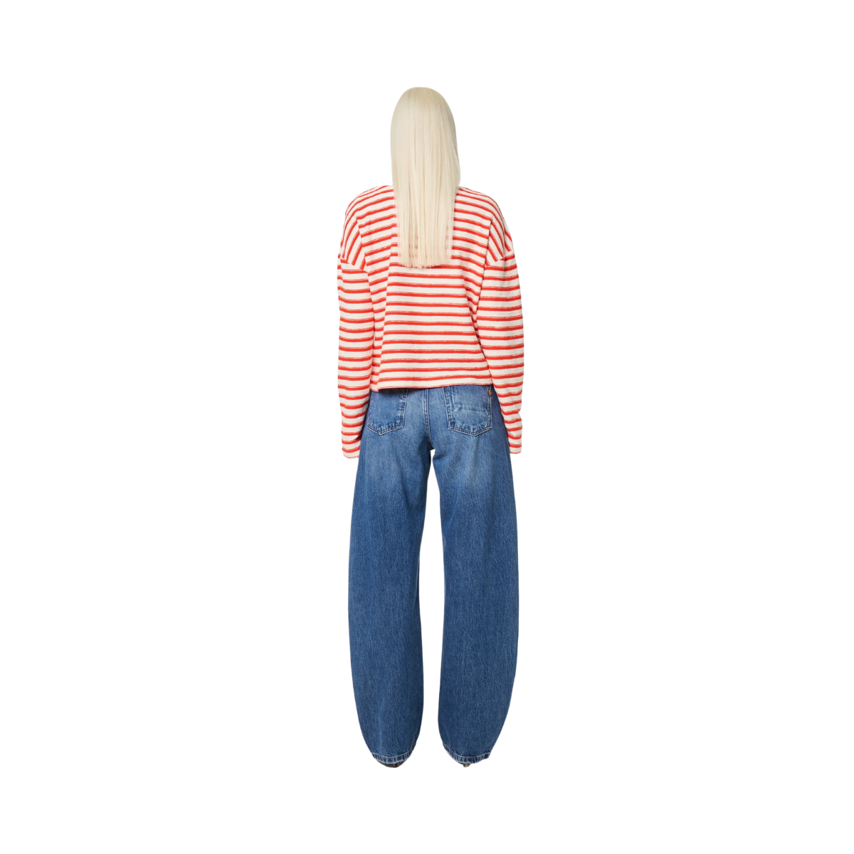 Celina Top - Cosy White/Tangerine Tango