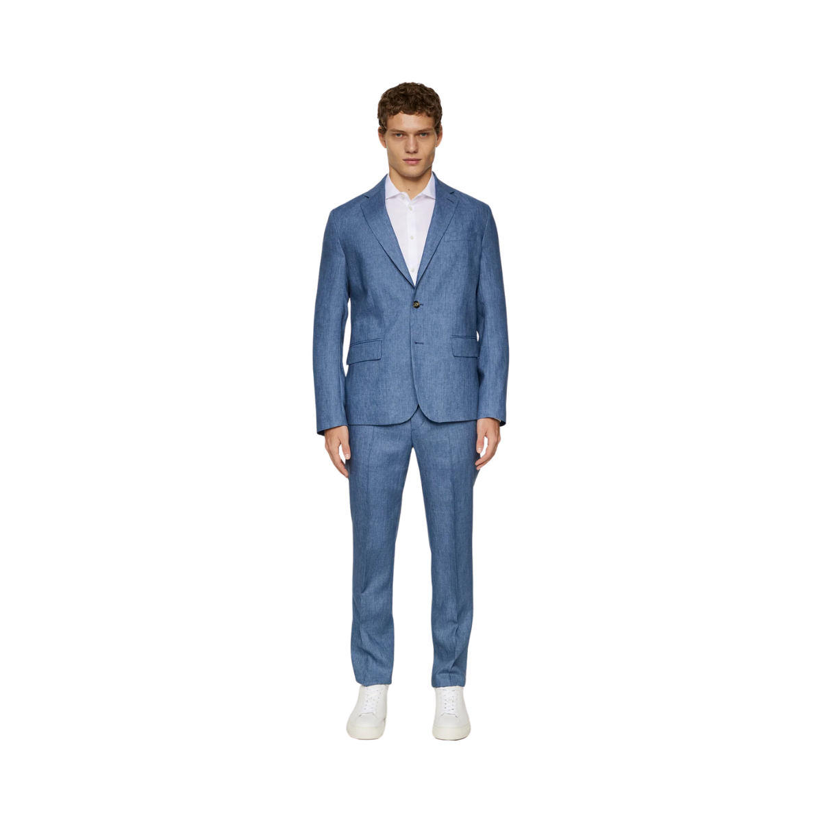 Elton U Super Linen Blazer - Rain Washed