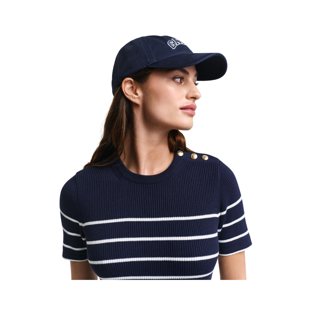 Ribbed Breton Dress - Evening Blue