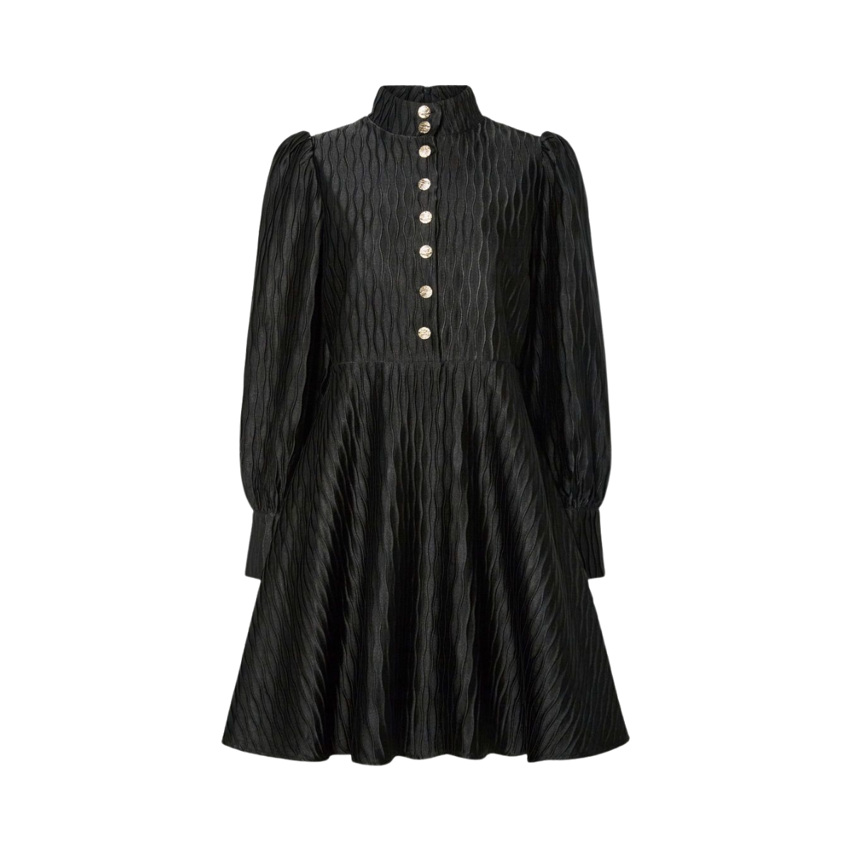 YASRipple LS Dress - Black