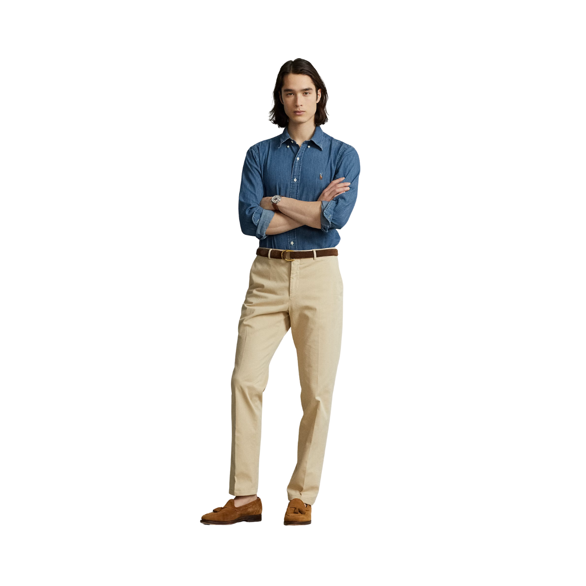 Slim Fit Denim Shirt - Denim