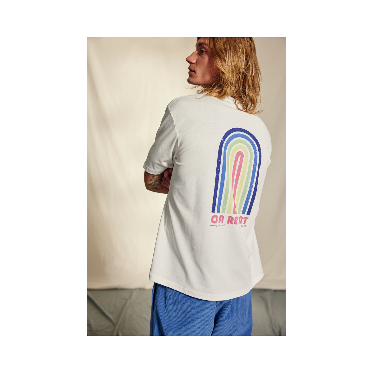 Berkeley Tee On Repeeat Front And Back - Almost White