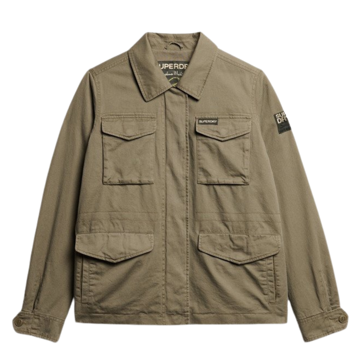 Embroidered M65 Military Jkt - Moss Khaki