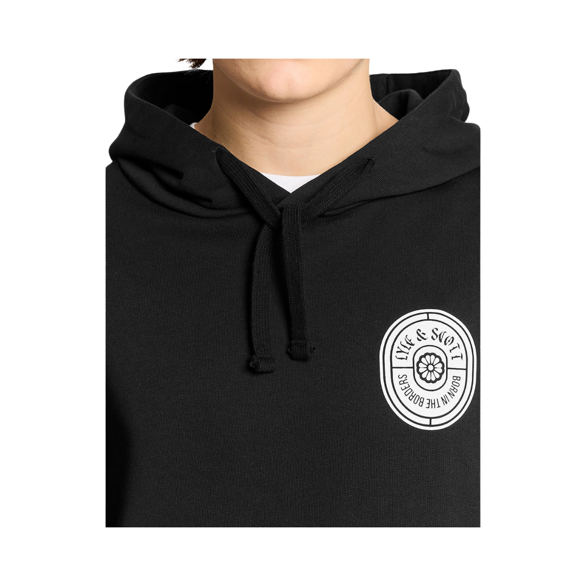 Borders Label Graphic Hoodie - Jet Black