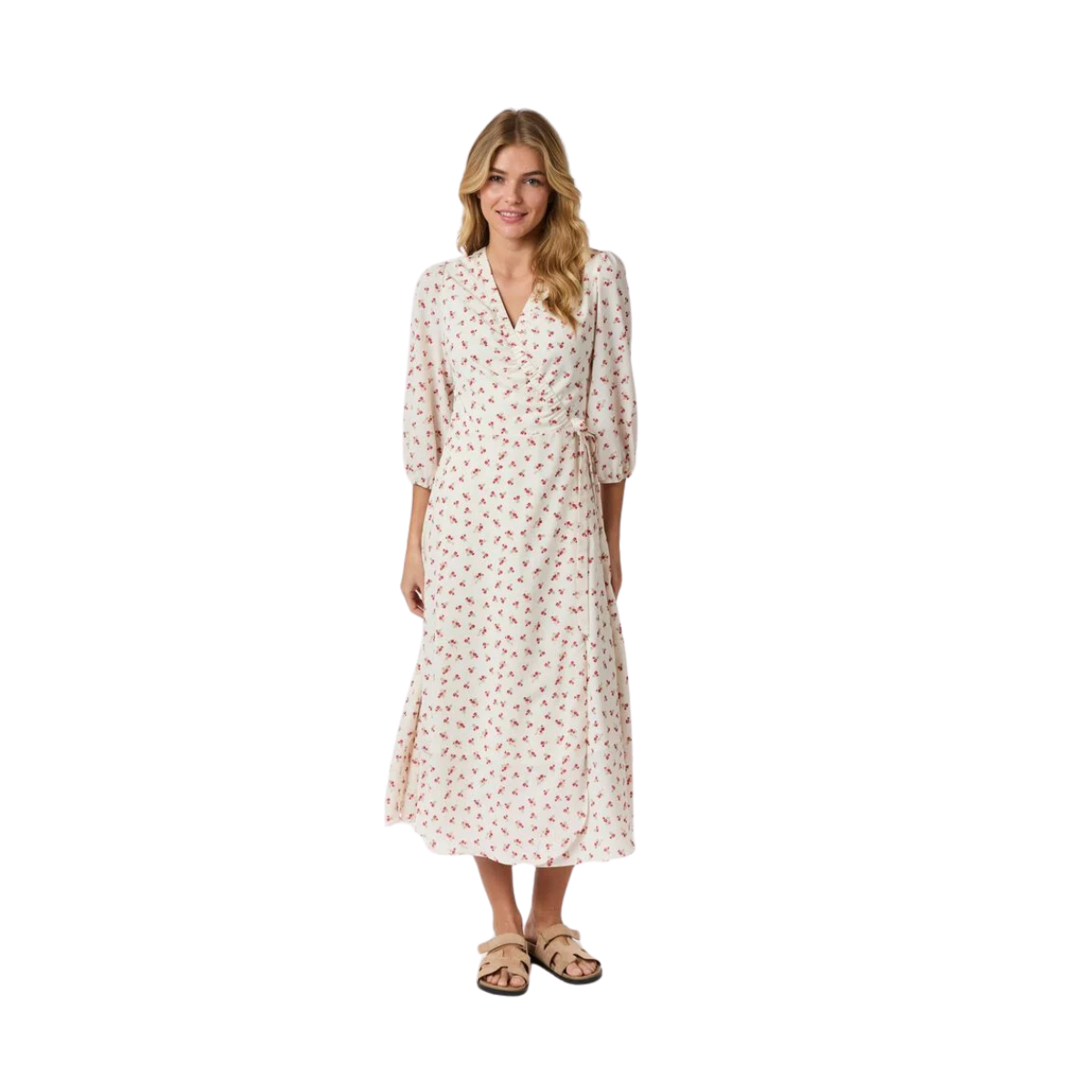 Malinga Simple Flower Dress - 160 Red
