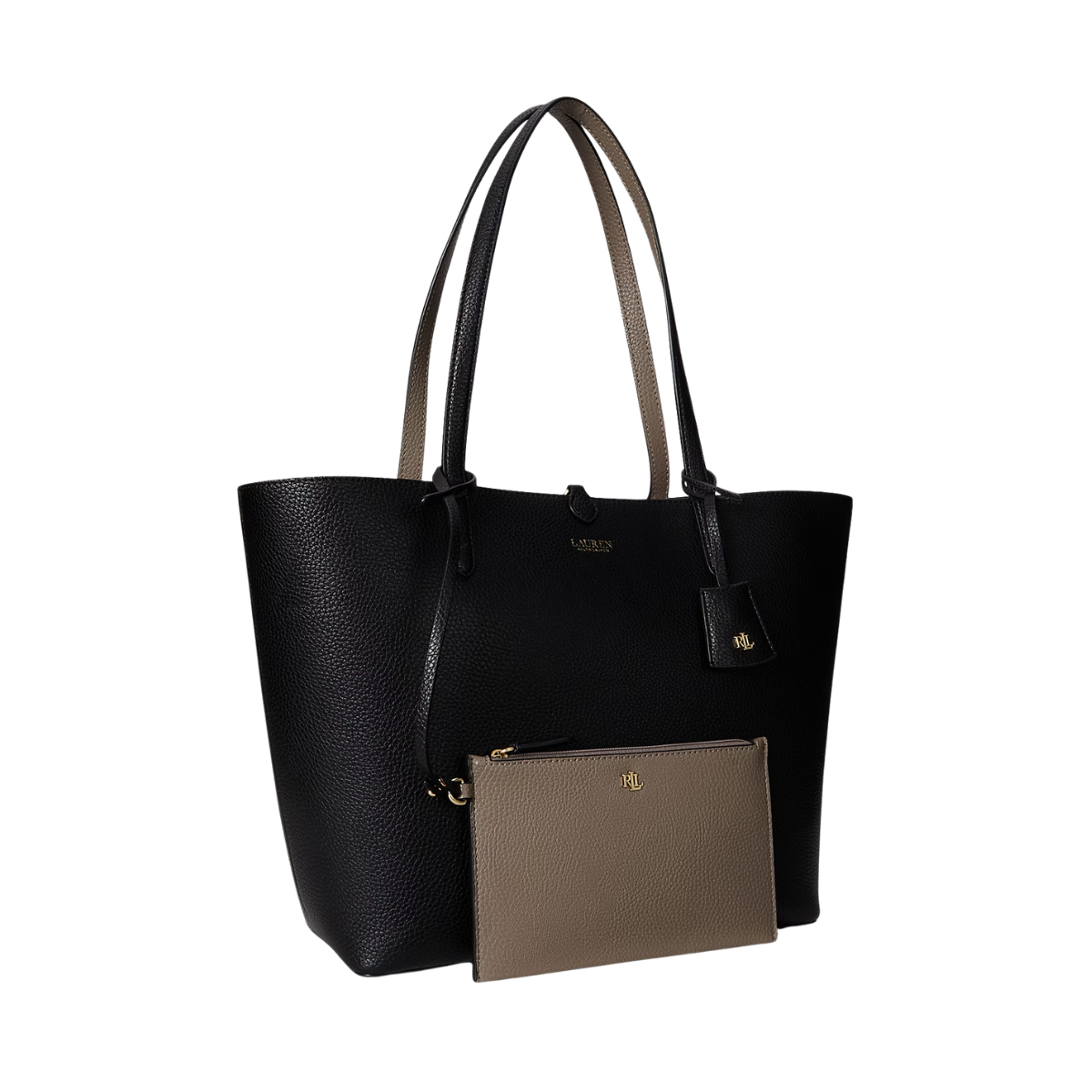 Reversible Medium Tote - Black/Taupe