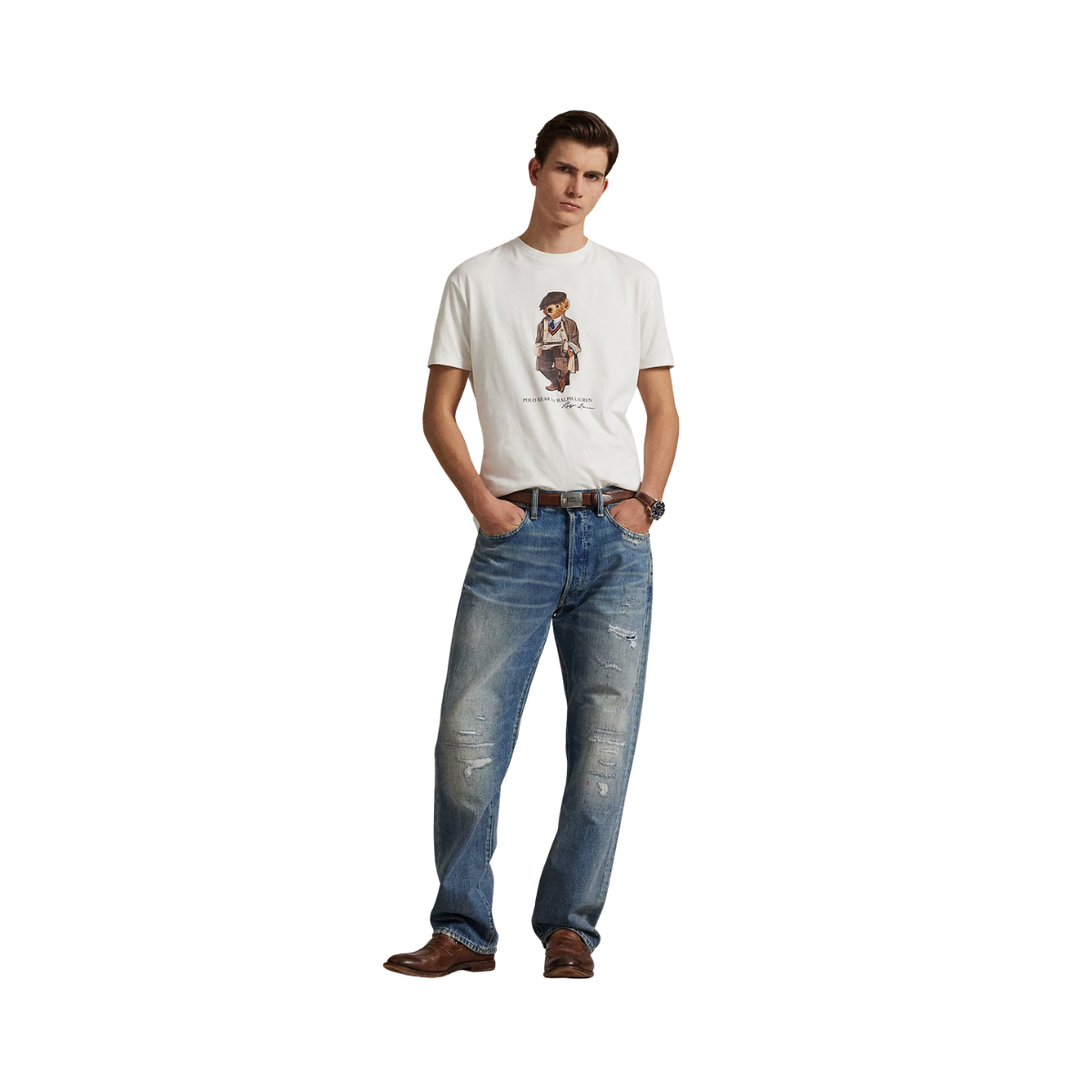 Short Sleeve T-Shirt - Deckwash White Bear