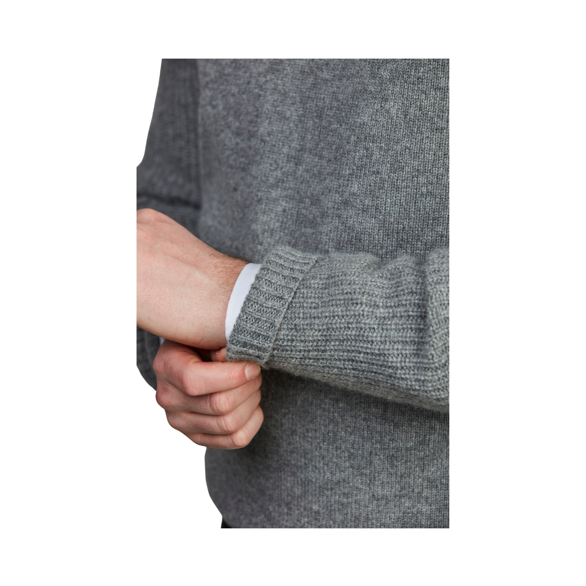 Pure Cashmere Raglan Knit - Grey