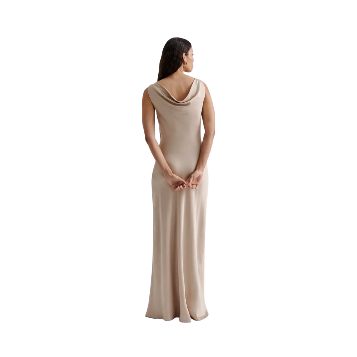 Leah Cowl Neck Maxi Dress - Champagne