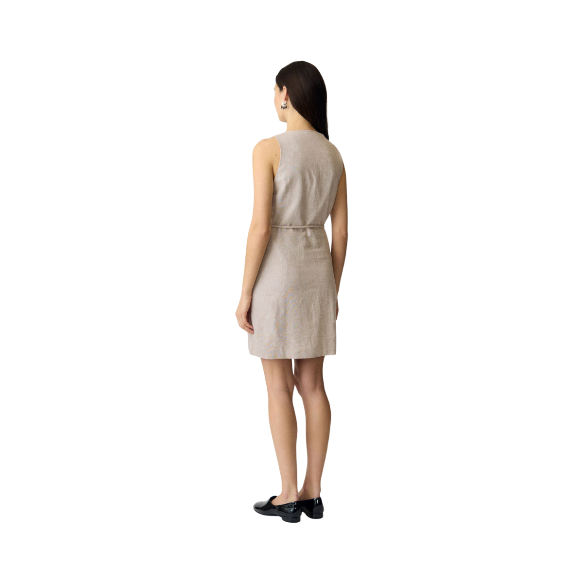 YASUsuma Linen Blend Dress - White Pepper