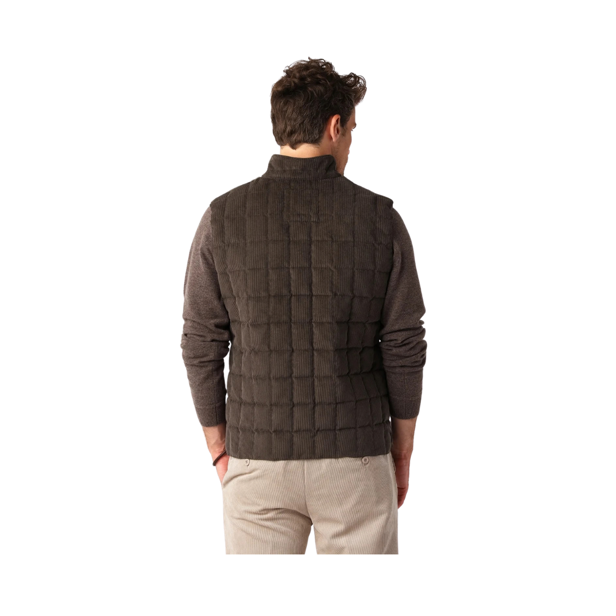 Tech Cord Vest - Chocolate