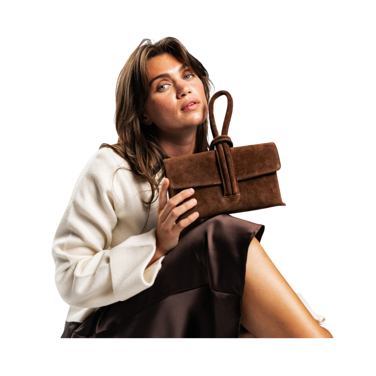 Suede Bag - Chocolate Brown