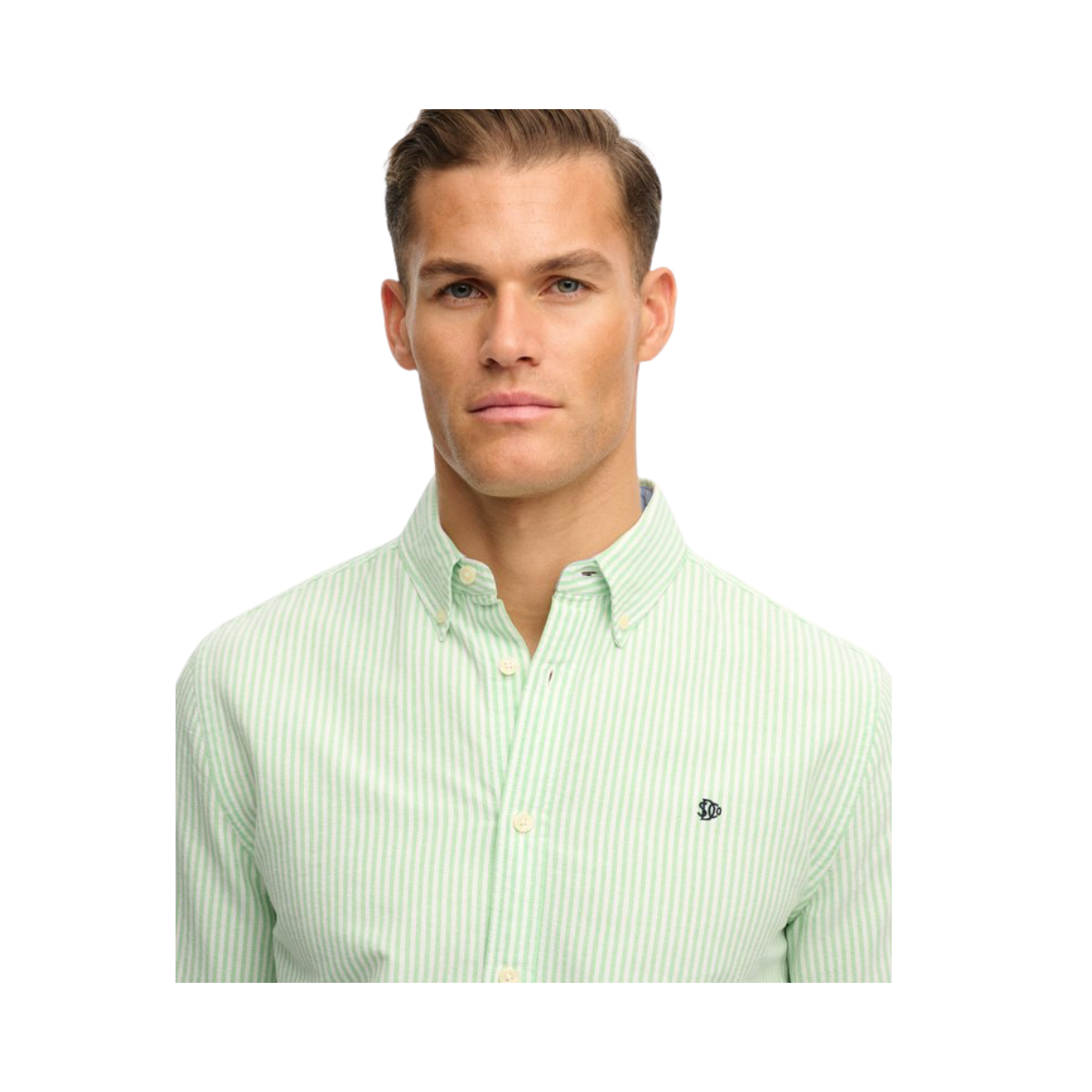 Preppy Oxford L/S Shirt - Mint Stripe