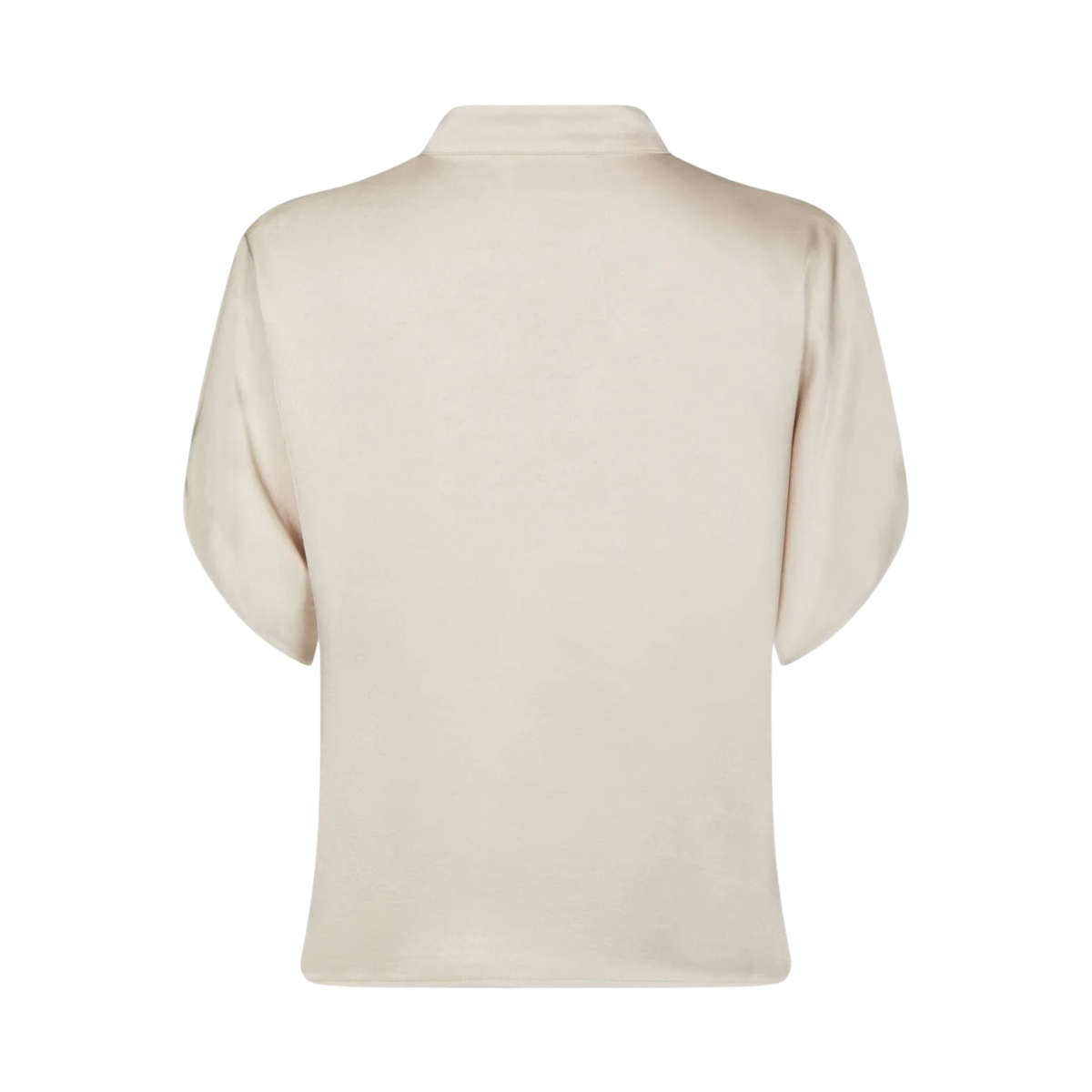 Anelle Heavy Sateen Blouse - Pearl