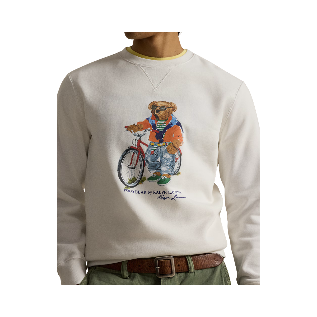 Knit Sweatshirt - White Summer Bear