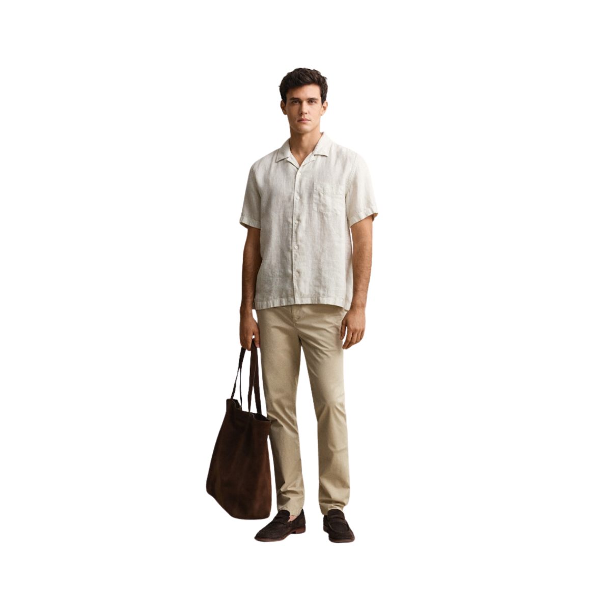 Gmnt Dyed Linen Camp Shirt - Sand