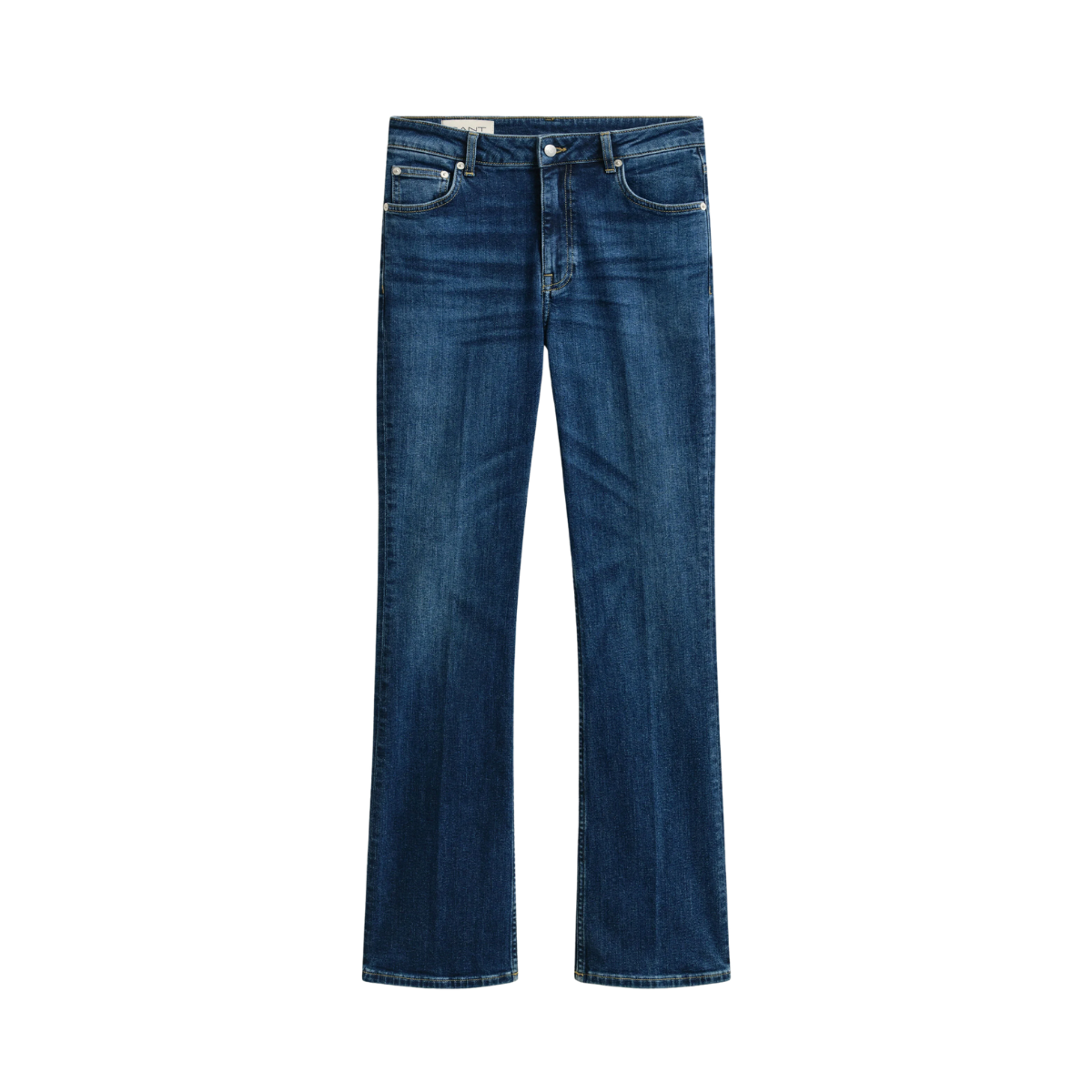 Slim Flared Jeans - Dark Blue Worn In