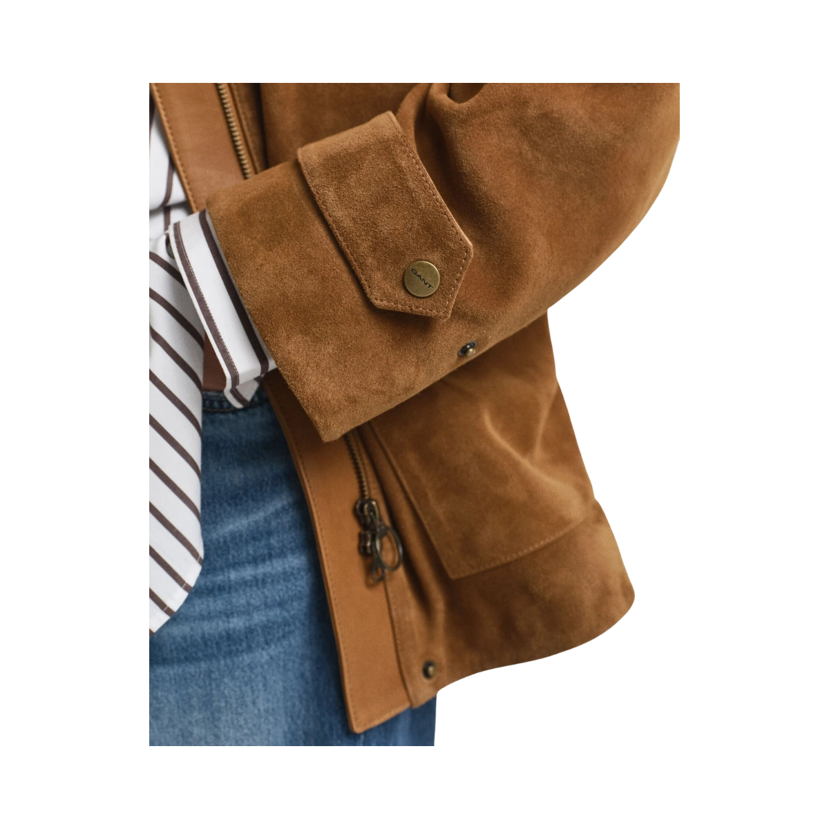 Suede Barn Jacket - Cognac