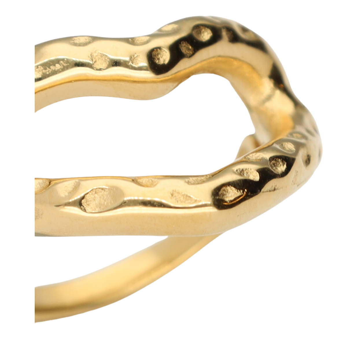 Ring Stmt Open Heart - Gold