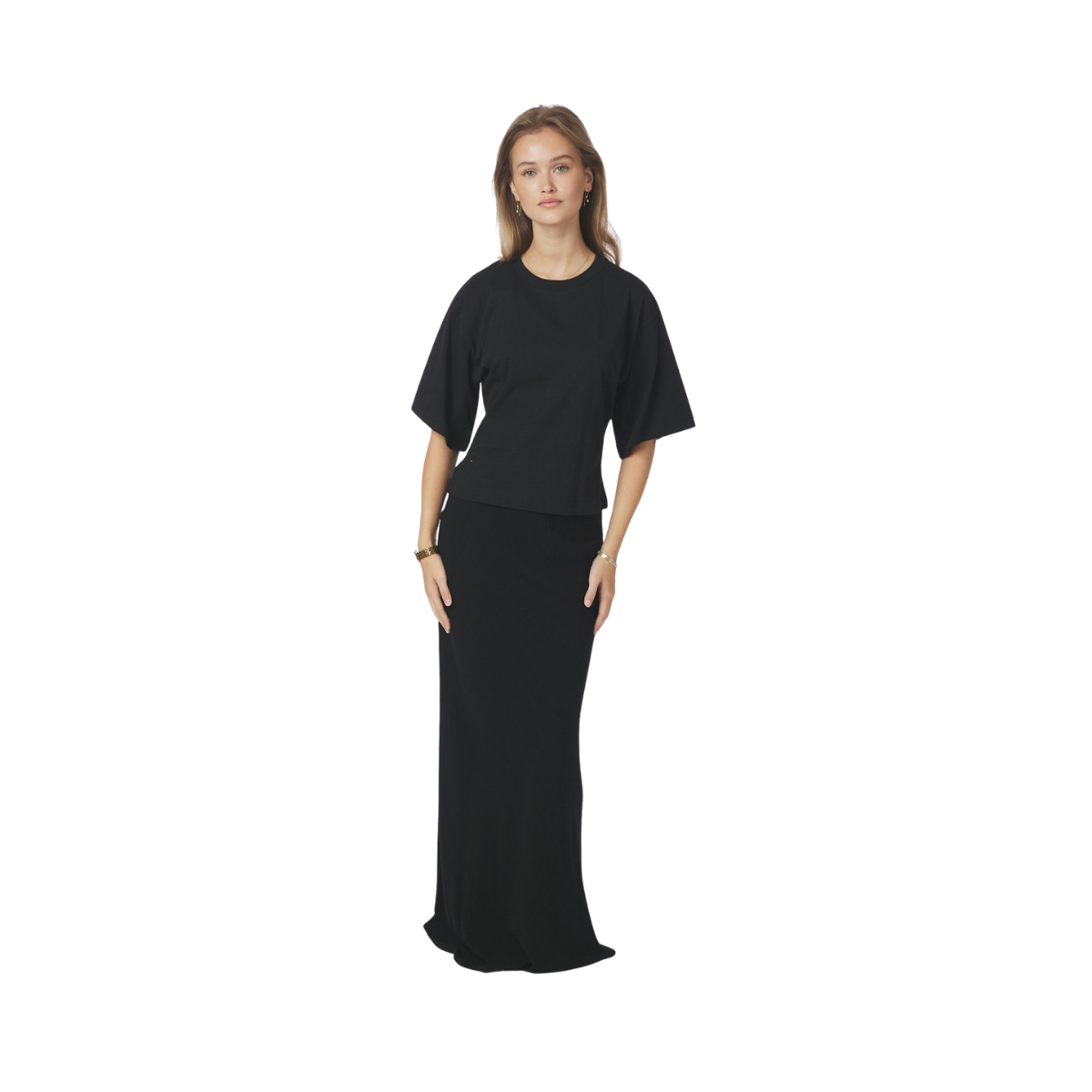 Asha Boxy Tee - Black