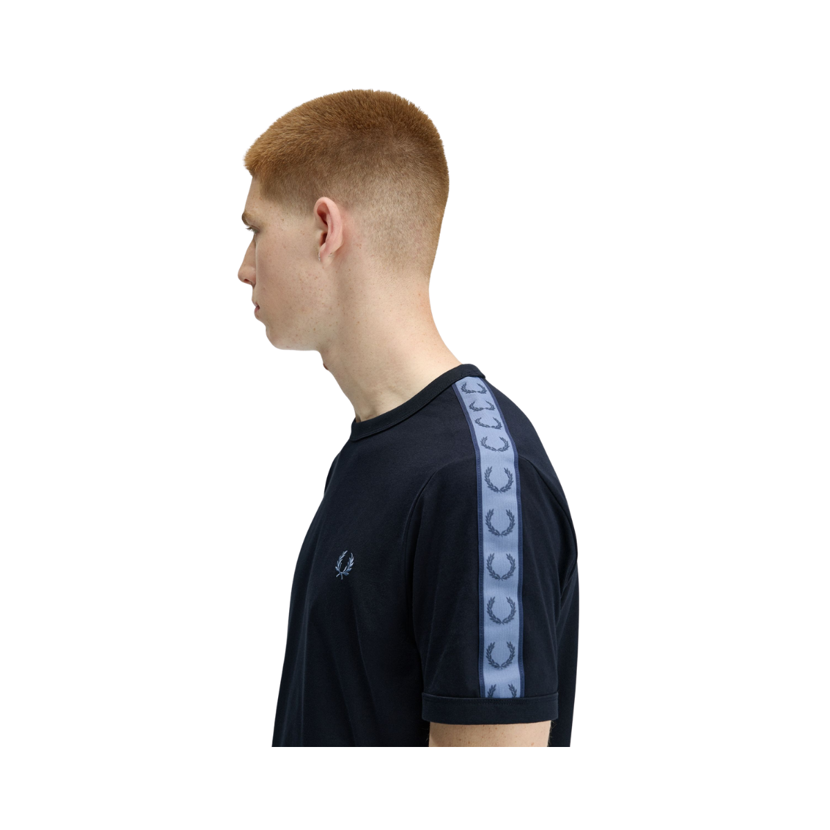 Contrast Tape Ringer Tee - Navy