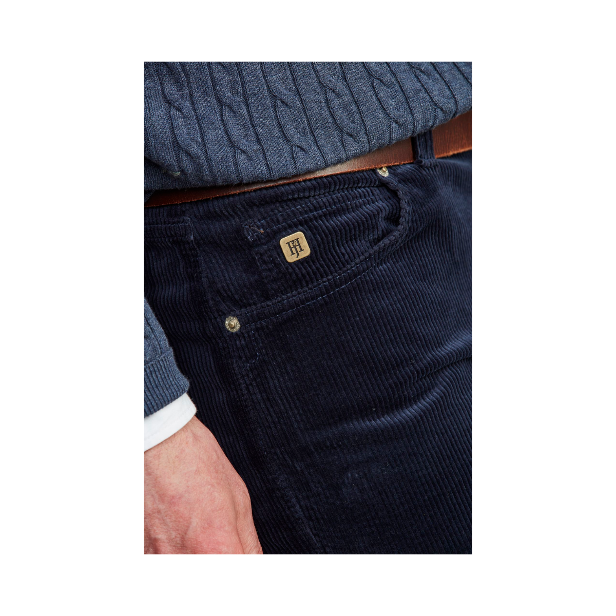 5-Pkt 8W Cord - Navy
