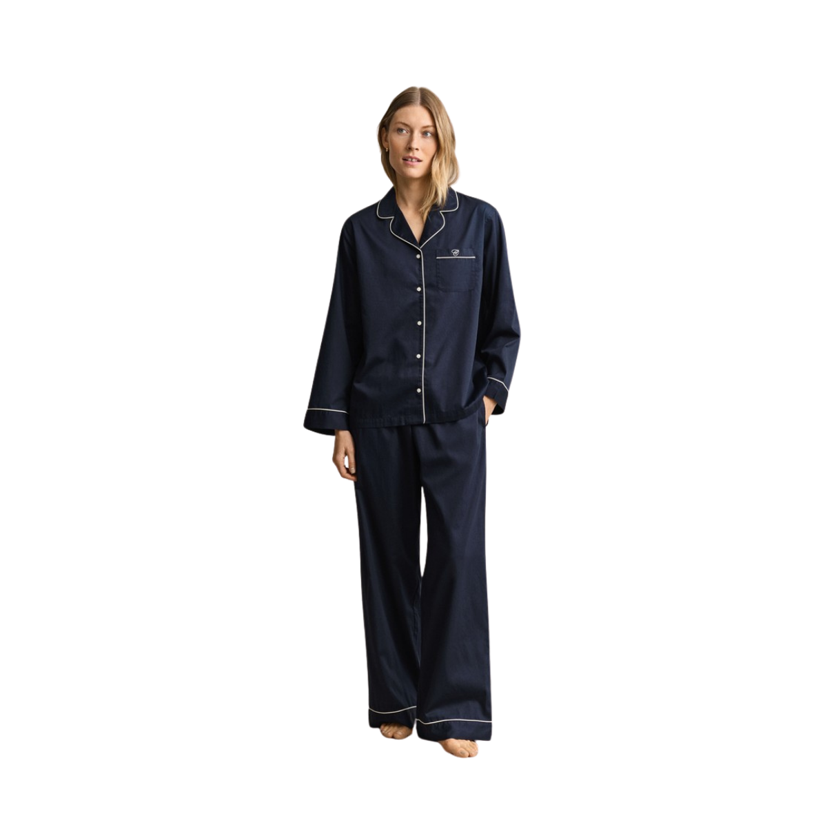 Satin Pajama Set - Evening Blue