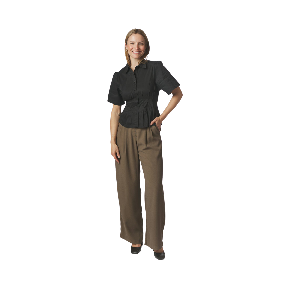 Balara Poplin Shirt - 100 Black
