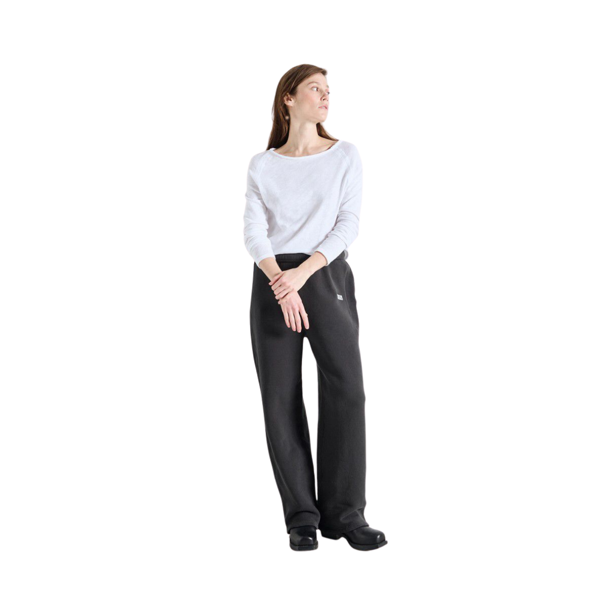 T-Shirt Droit Ml Col Bateau - Blanc