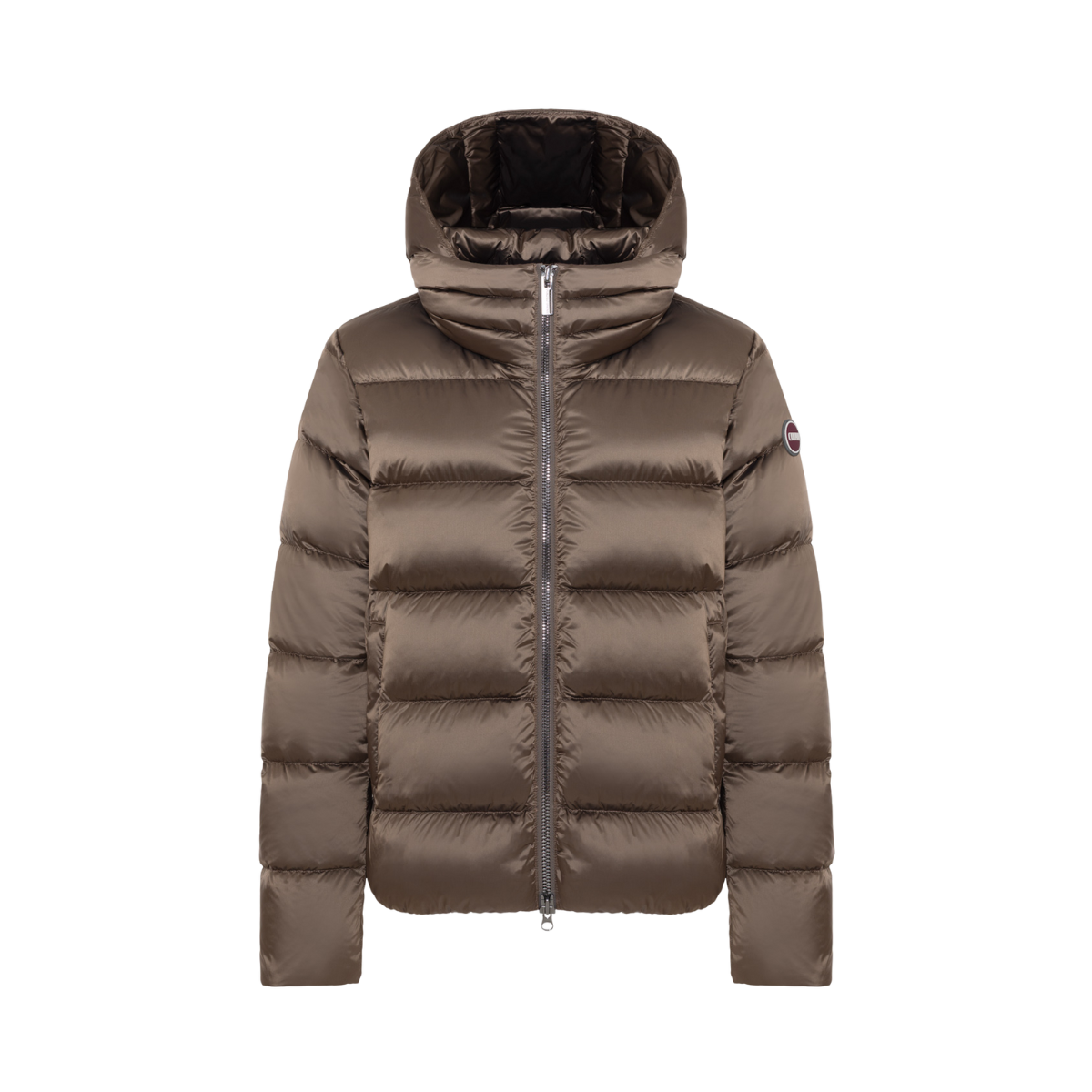 Ladies Down Jacket with Detachable Hood - Dark Yam