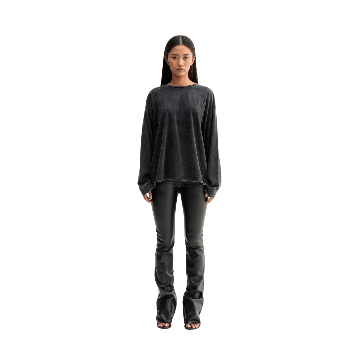 Aiko Leather Trousers - Black