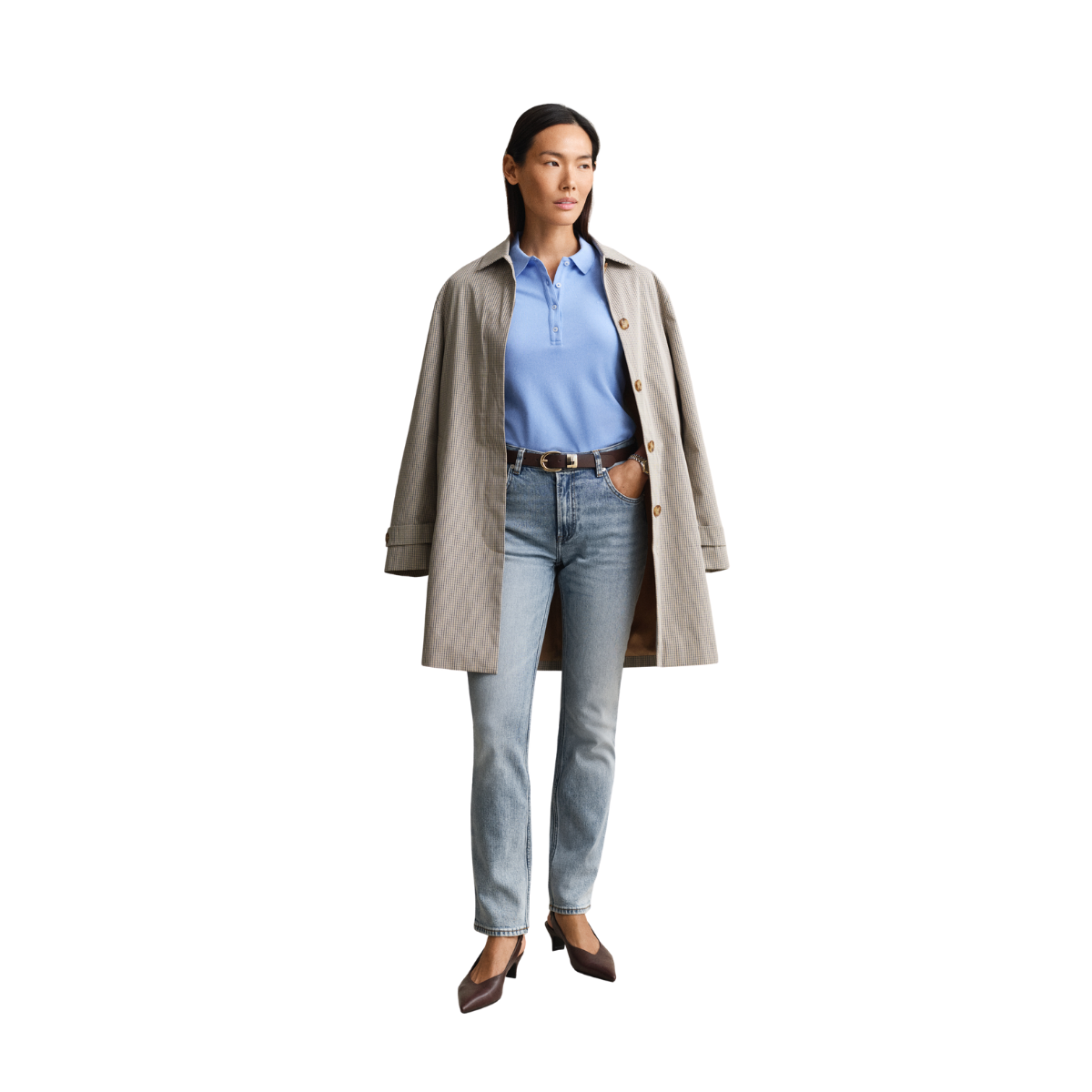 Slim Shield SS Pique Polo - 424 Hydrangea Blue