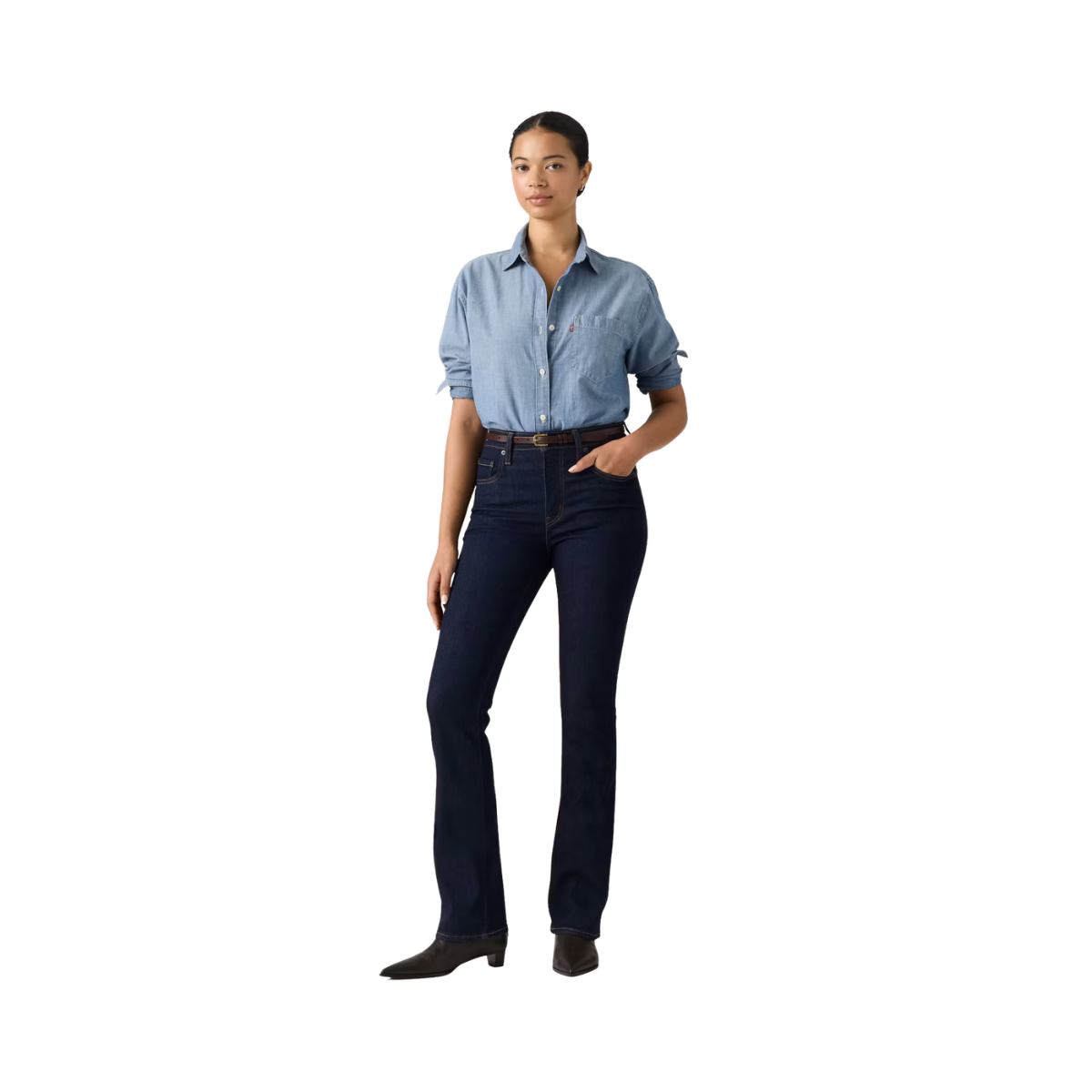 725 High Rise Bootcut - True Blue Rinse