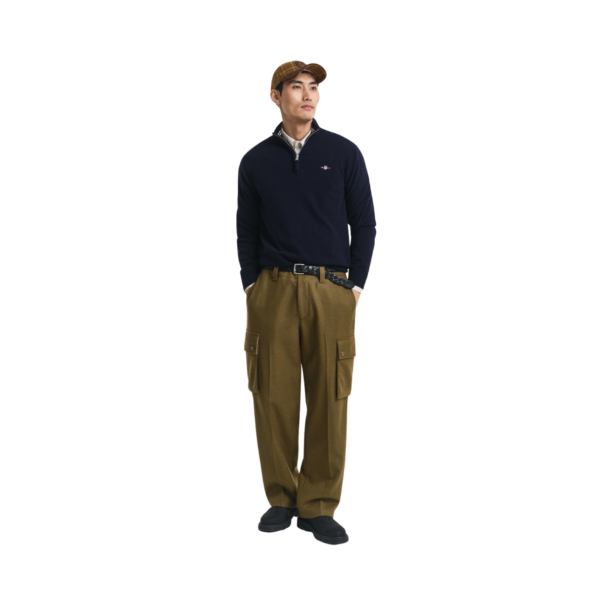Superfine Lambswool Half Zip - Marine