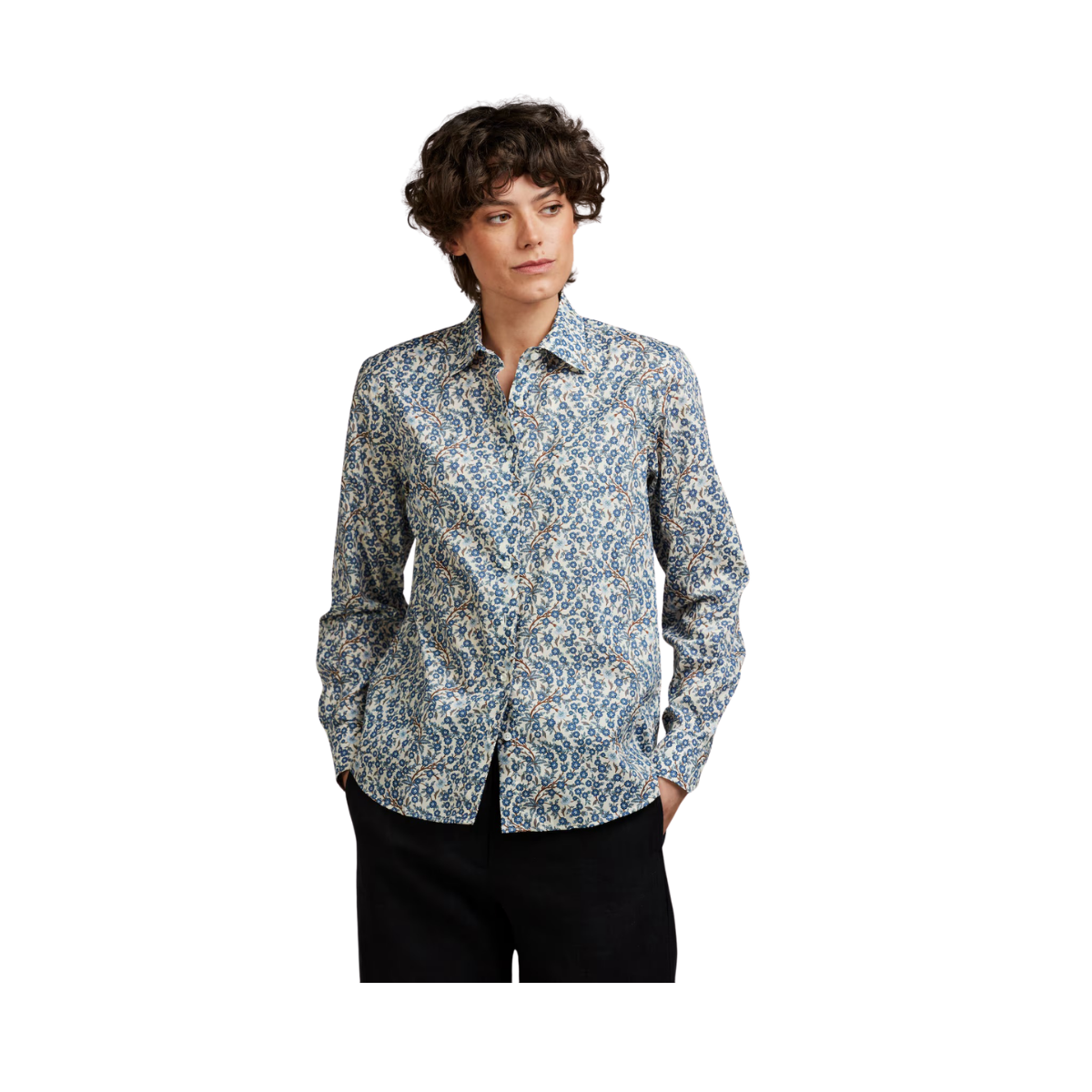 Siri Shirt - Blue Pattern