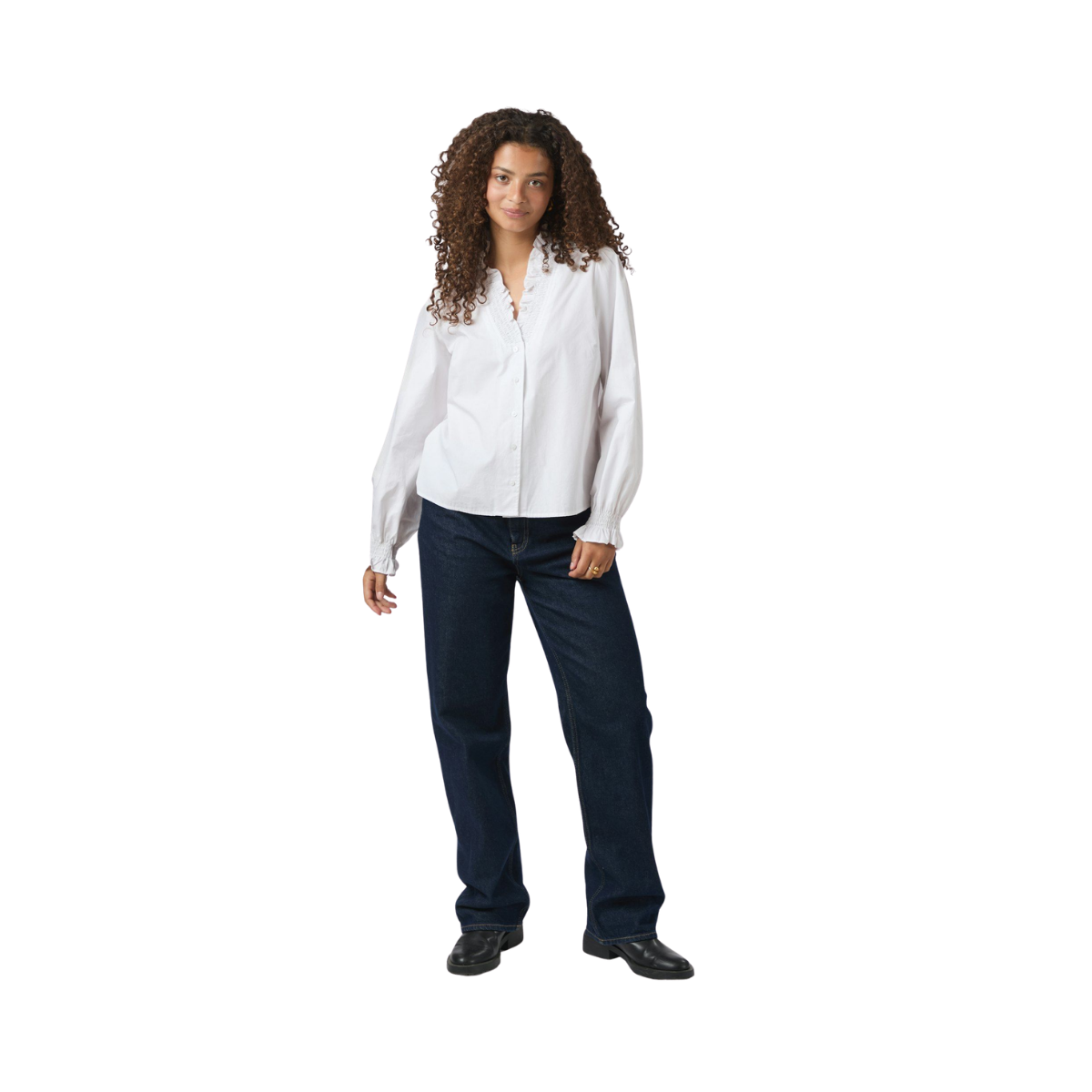 Brielle Solid Shirt - White