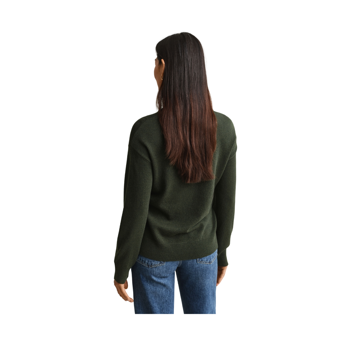 Superfine Lambswool C-Neck - Mossy Green